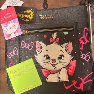 Disney Aristocats Crossbody Bag - Black and Pink
